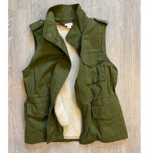 J. Crew Sherpa Utility Vest size small
